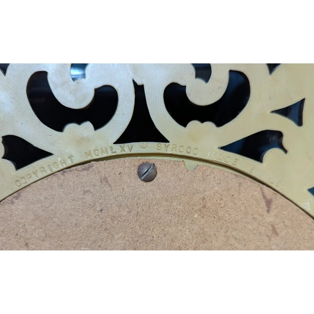 Vintage Syroco Gilted Mirror #5112 Hollywood Regency 1965 Scrolls & Floral Motif